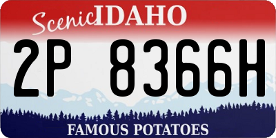 ID license plate 2P8366H