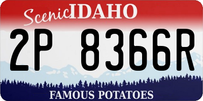 ID license plate 2P8366R