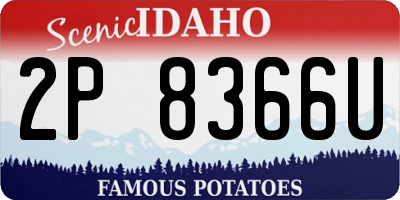 ID license plate 2P8366U