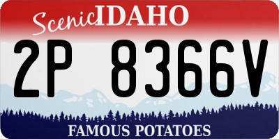 ID license plate 2P8366V