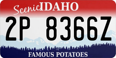 ID license plate 2P8366Z