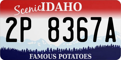 ID license plate 2P8367A