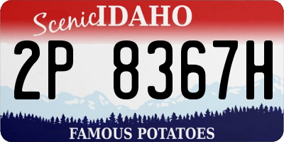 ID license plate 2P8367H
