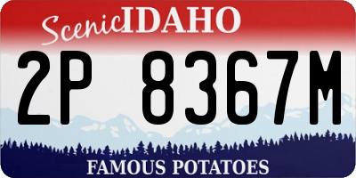 ID license plate 2P8367M