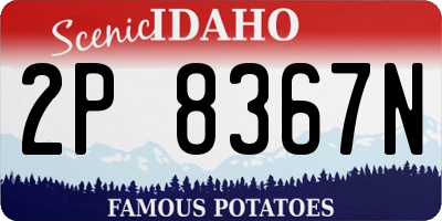 ID license plate 2P8367N