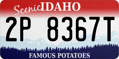 ID license plate 2P8367T