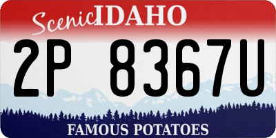 ID license plate 2P8367U