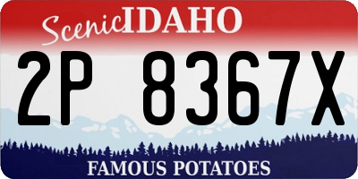ID license plate 2P8367X