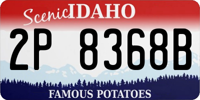 ID license plate 2P8368B
