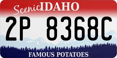 ID license plate 2P8368C