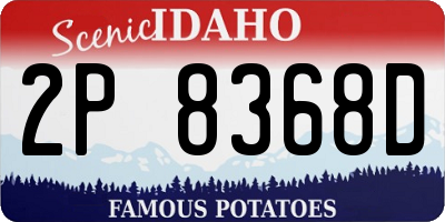 ID license plate 2P8368D