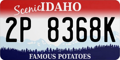 ID license plate 2P8368K