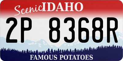 ID license plate 2P8368R