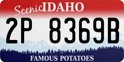 ID license plate 2P8369B