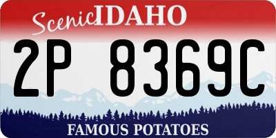 ID license plate 2P8369C