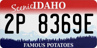 ID license plate 2P8369E