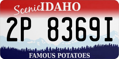 ID license plate 2P8369I
