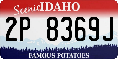 ID license plate 2P8369J