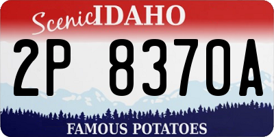 ID license plate 2P8370A