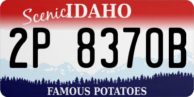 ID license plate 2P8370B