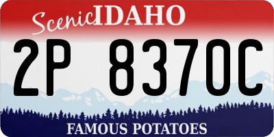 ID license plate 2P8370C