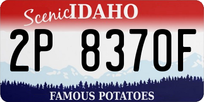 ID license plate 2P8370F