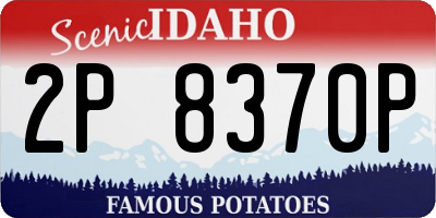 ID license plate 2P8370P