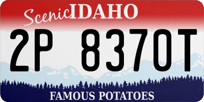 ID license plate 2P8370T