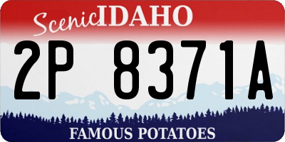 ID license plate 2P8371A