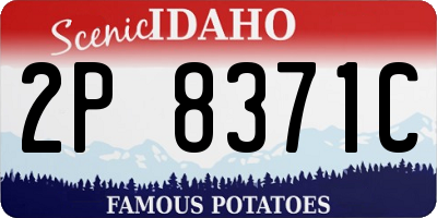 ID license plate 2P8371C
