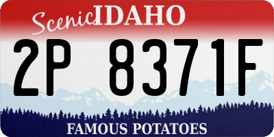 ID license plate 2P8371F
