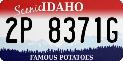 ID license plate 2P8371G