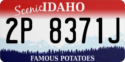 ID license plate 2P8371J