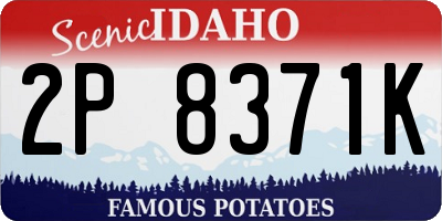 ID license plate 2P8371K