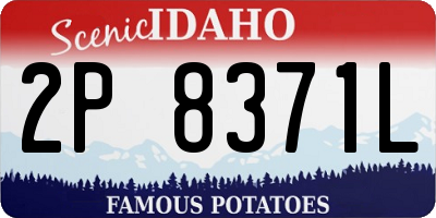 ID license plate 2P8371L