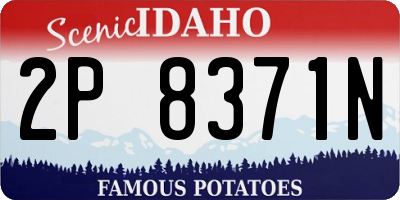 ID license plate 2P8371N
