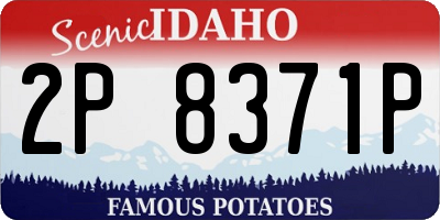 ID license plate 2P8371P