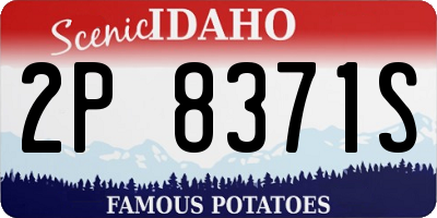 ID license plate 2P8371S