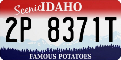 ID license plate 2P8371T