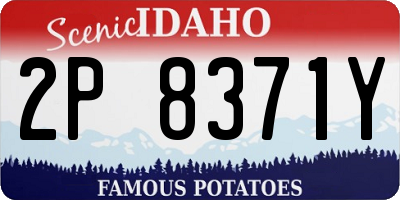 ID license plate 2P8371Y