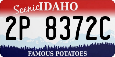 ID license plate 2P8372C