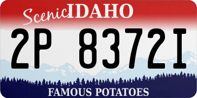 ID license plate 2P8372I