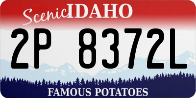 ID license plate 2P8372L