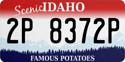 ID license plate 2P8372P