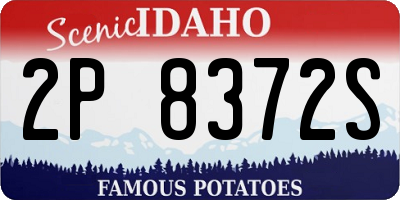 ID license plate 2P8372S