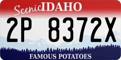 ID license plate 2P8372X