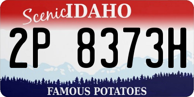 ID license plate 2P8373H