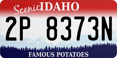 ID license plate 2P8373N