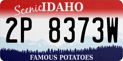 ID license plate 2P8373W