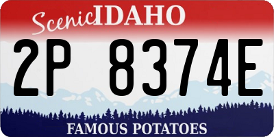 ID license plate 2P8374E